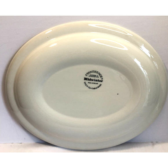 Vintage Stonehenge Midwinter Crocus 12" Oval Serving Platter Yellow Orange Flora - Picture 3 of 4